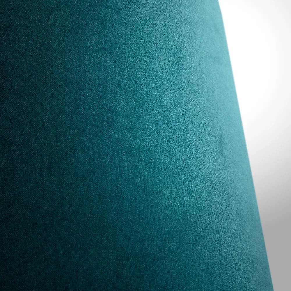 20cm tall tapered lampshade in teal velvet