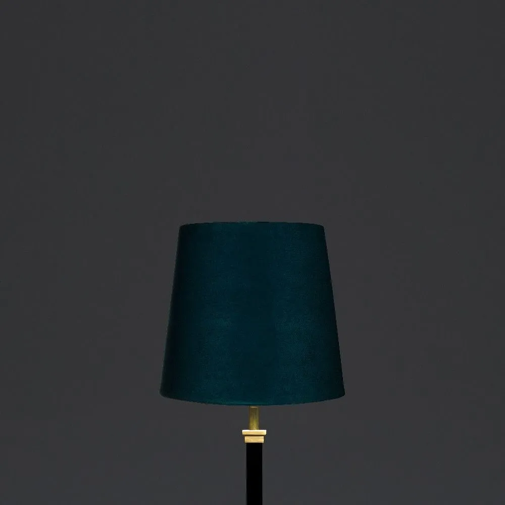 20cm tall tapered lampshade in teal velvet
