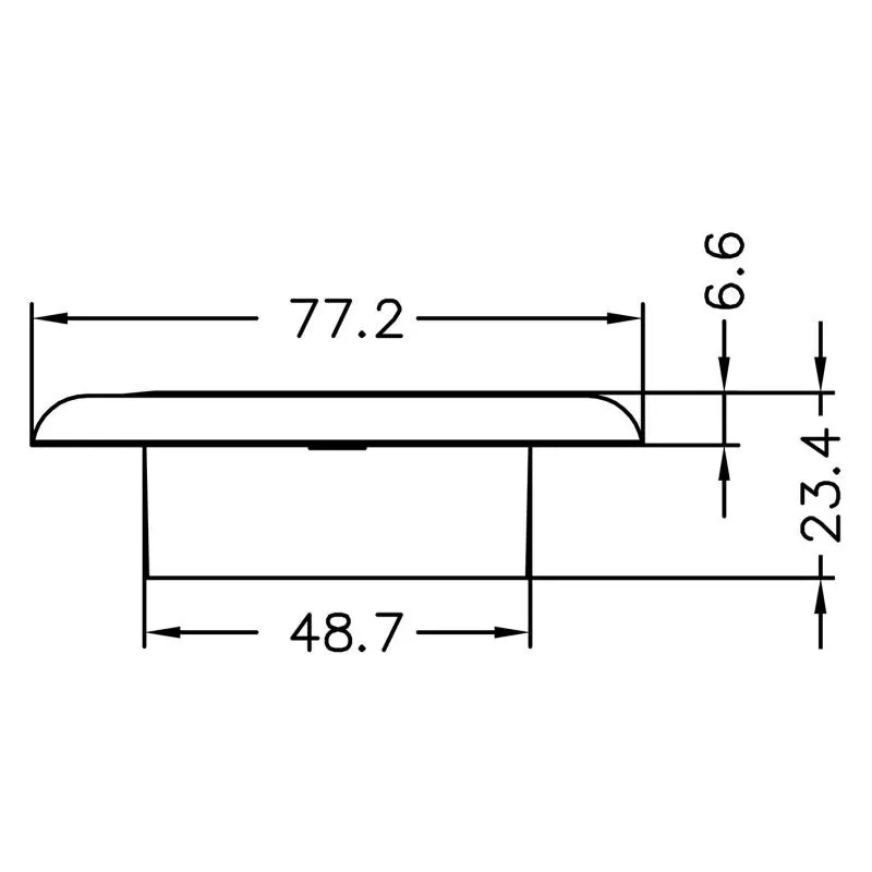 752 Series Glare Free Interior Light - White Bezel - Warm White/Blue