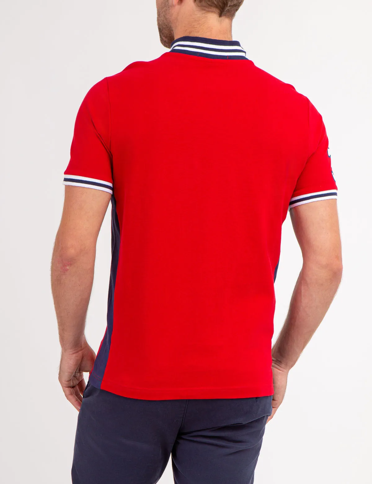 BASEBALL COLLAR PIQUE POLO SHIRT