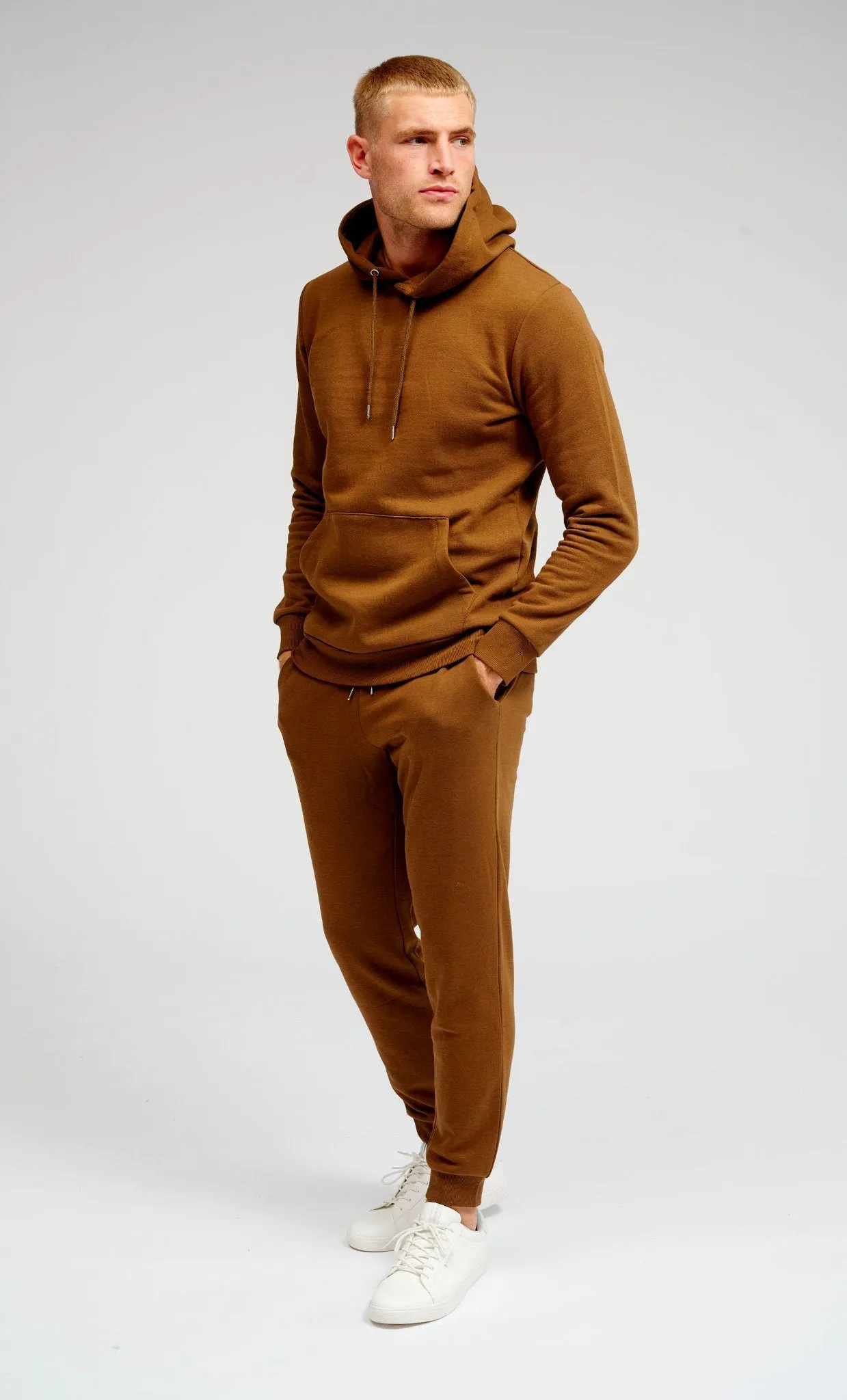 Basic Sweatsæt m. Hoodie (Brun) - Pakketilbud