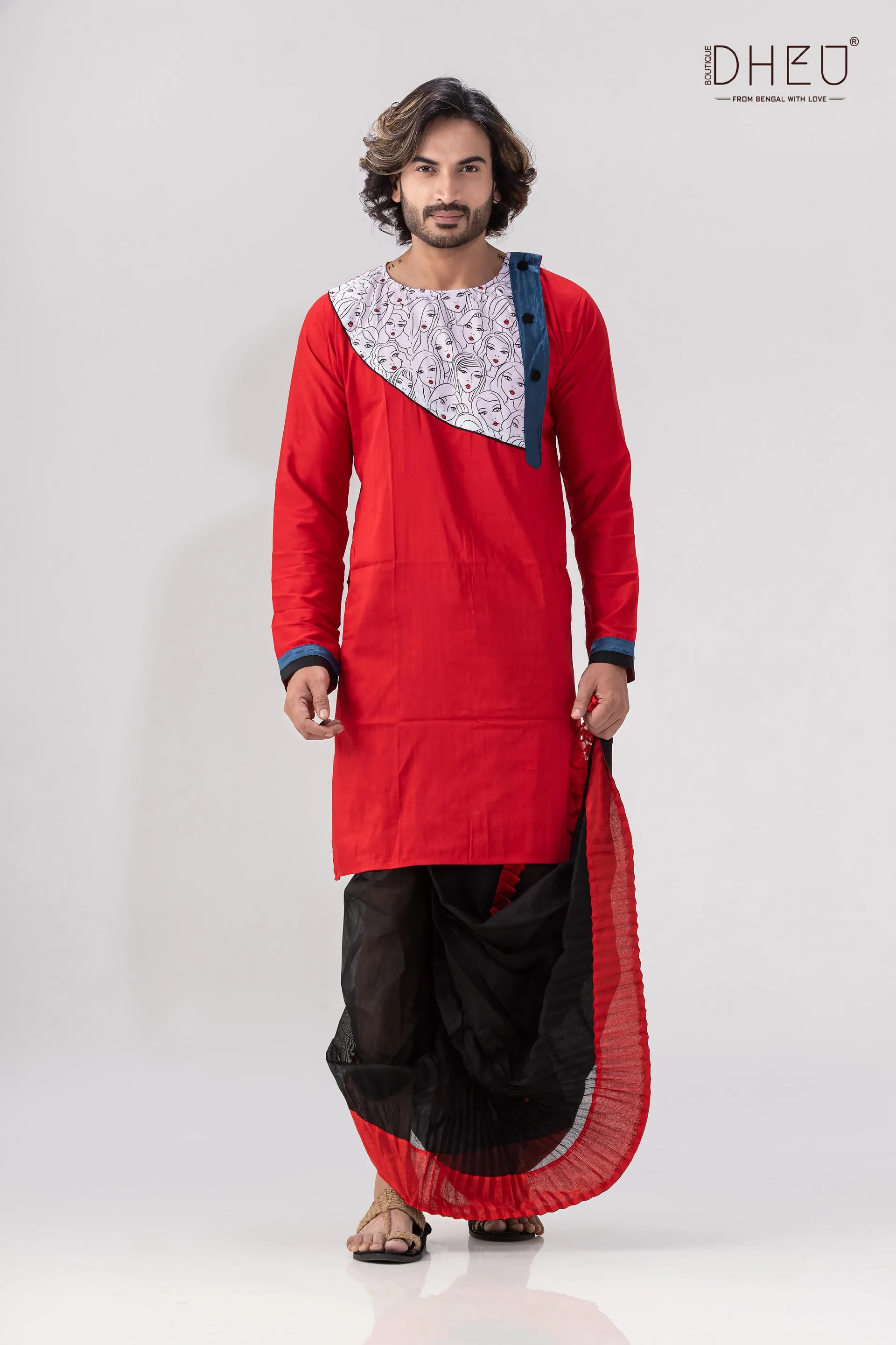 Bitnoon - Kurta-Mekhela Couple Set
