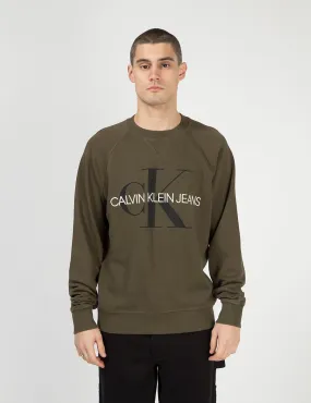 Calvin Klein Monogram Logo Sweatshirt - Grape Leaf Green