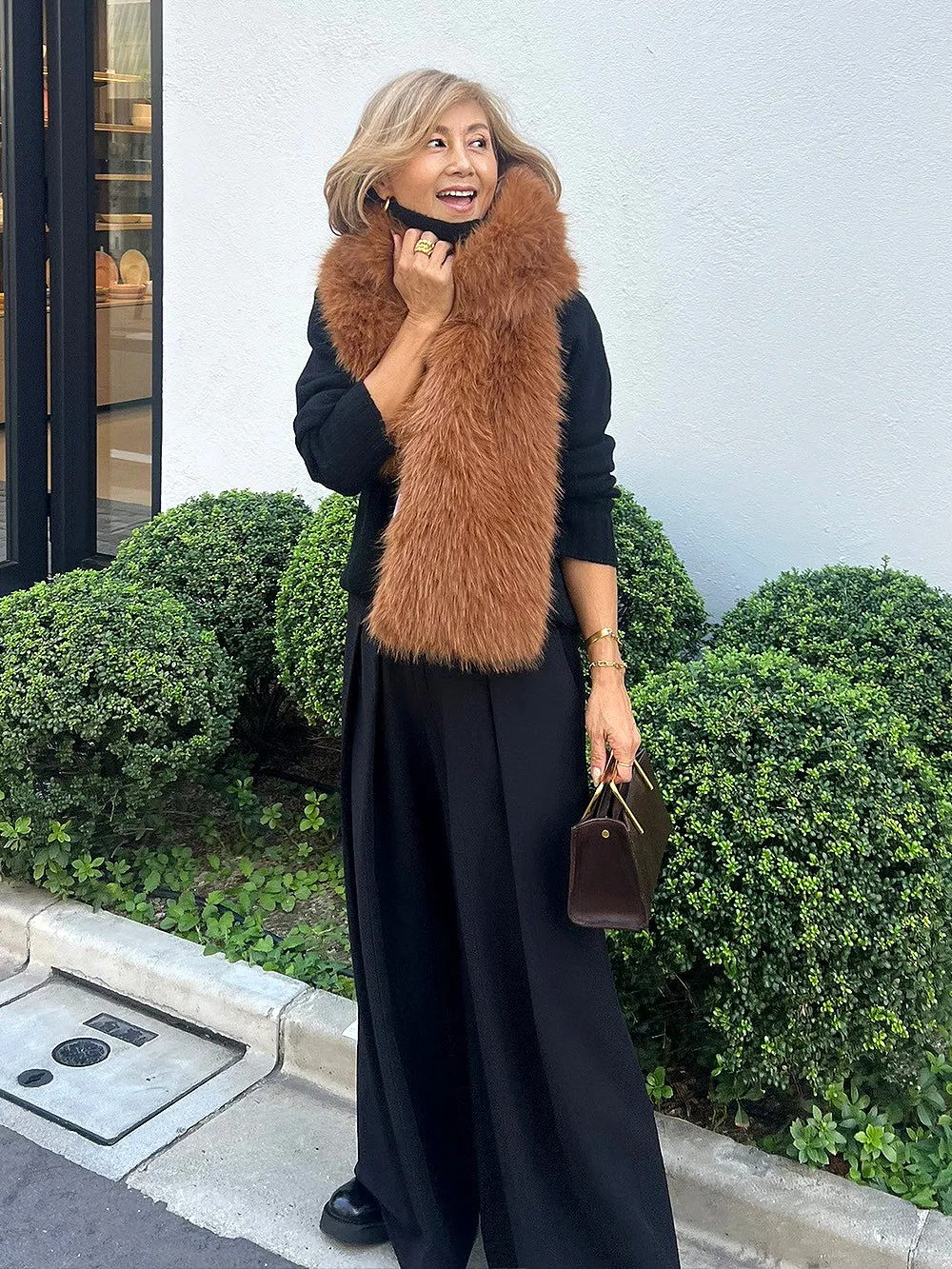 FAUX FUR CY LONG SCARF