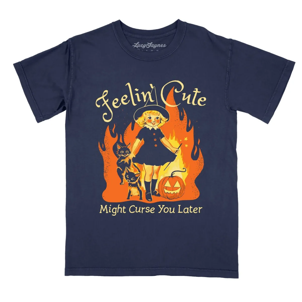 Feelin' Cute Might Curse You Later Comfort Colors Tee