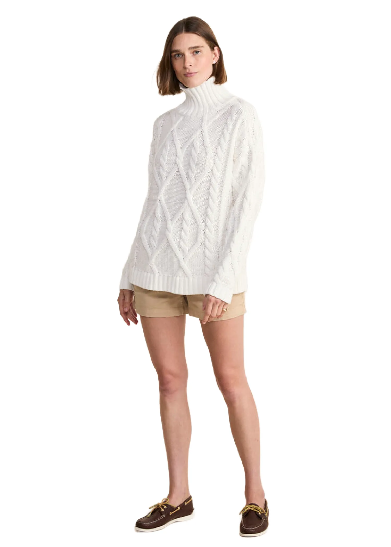 FISHERMAN MOCKNECK SWEATER