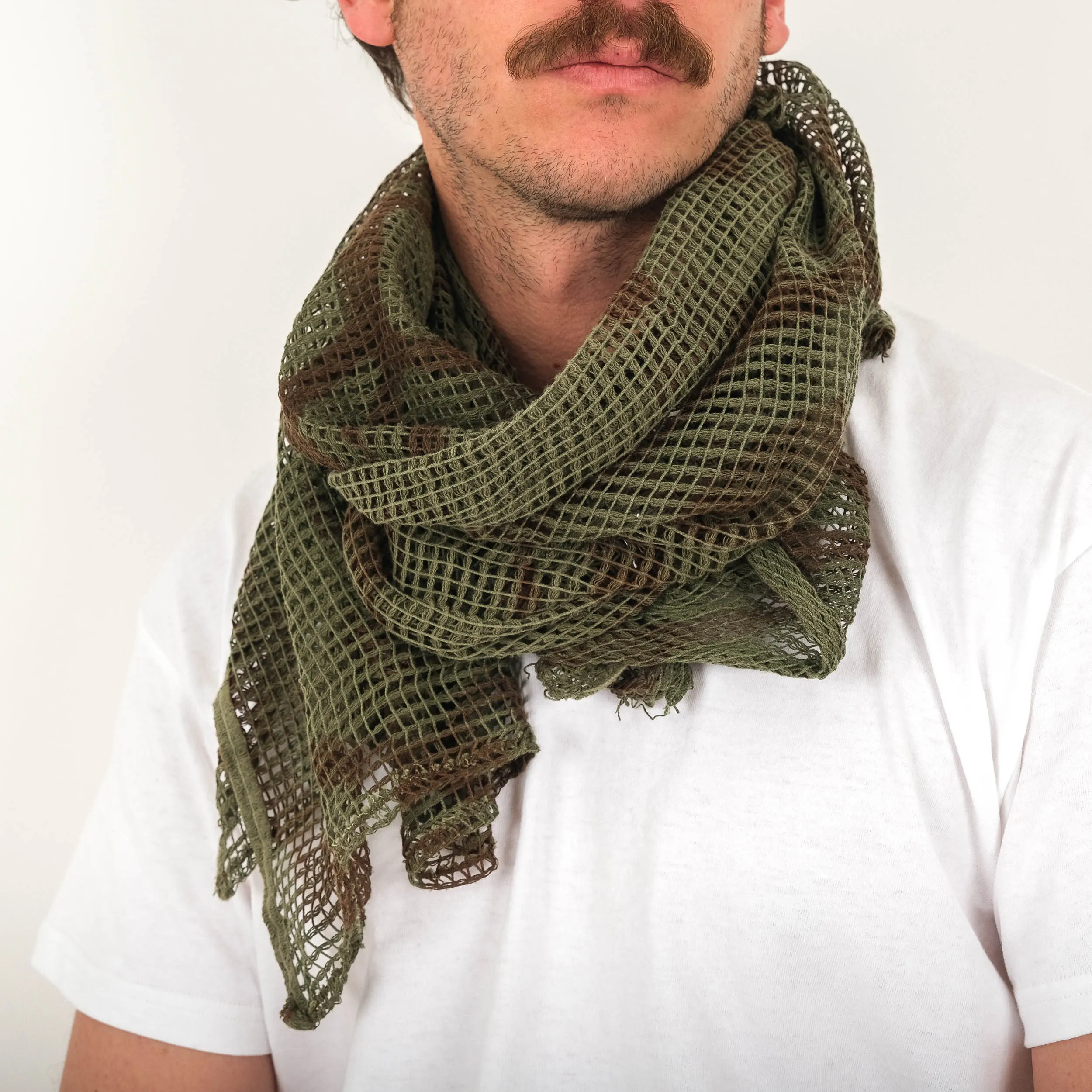 FRENCH MESH CAMO SCARF