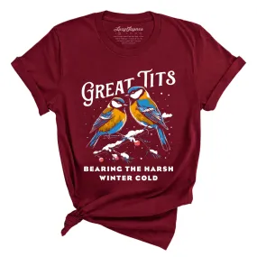 Great Tits Winter Cold Tee