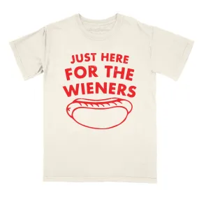 Just Here For The Wieners Comfort Colors Tee