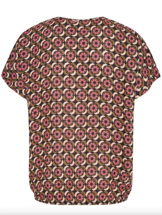 KA - Marta olive-print top