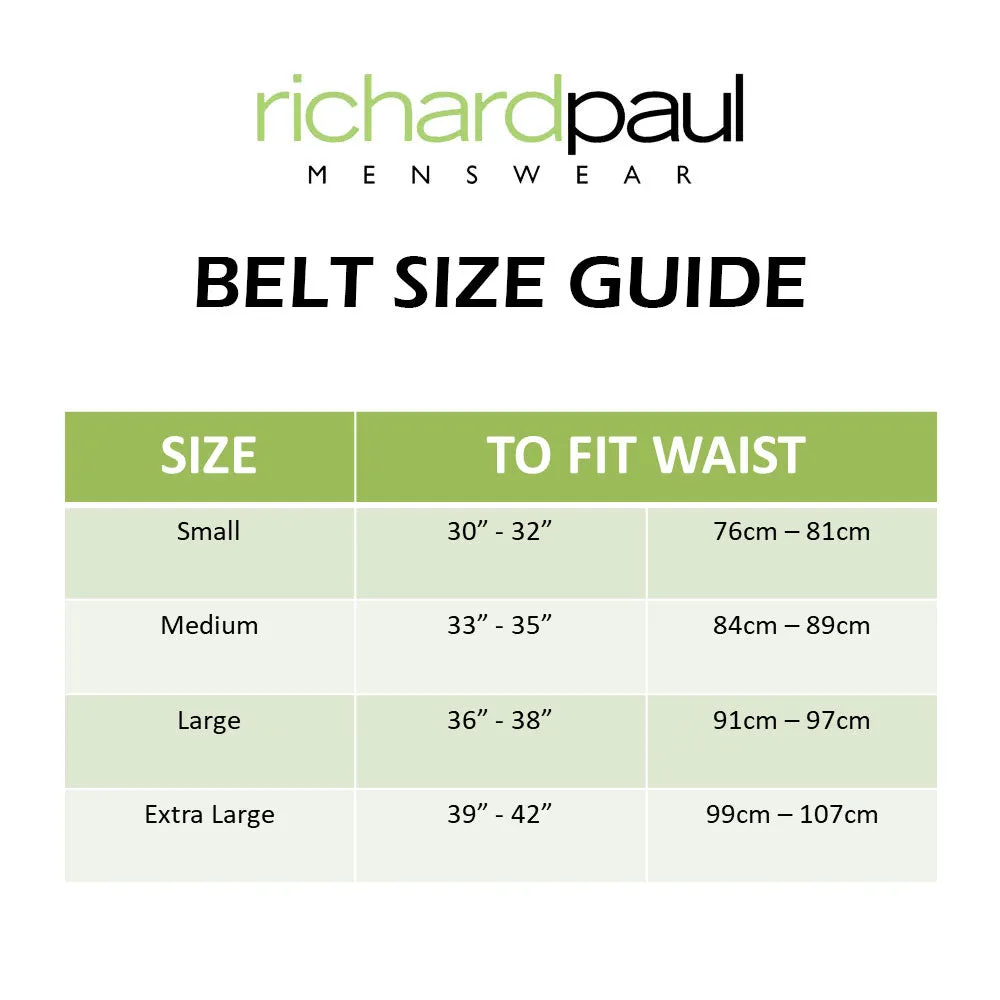 Men's Brown Leather Belt for Trousers & Jeans