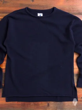 "Mariniere" Lambswool Sweater in Navy