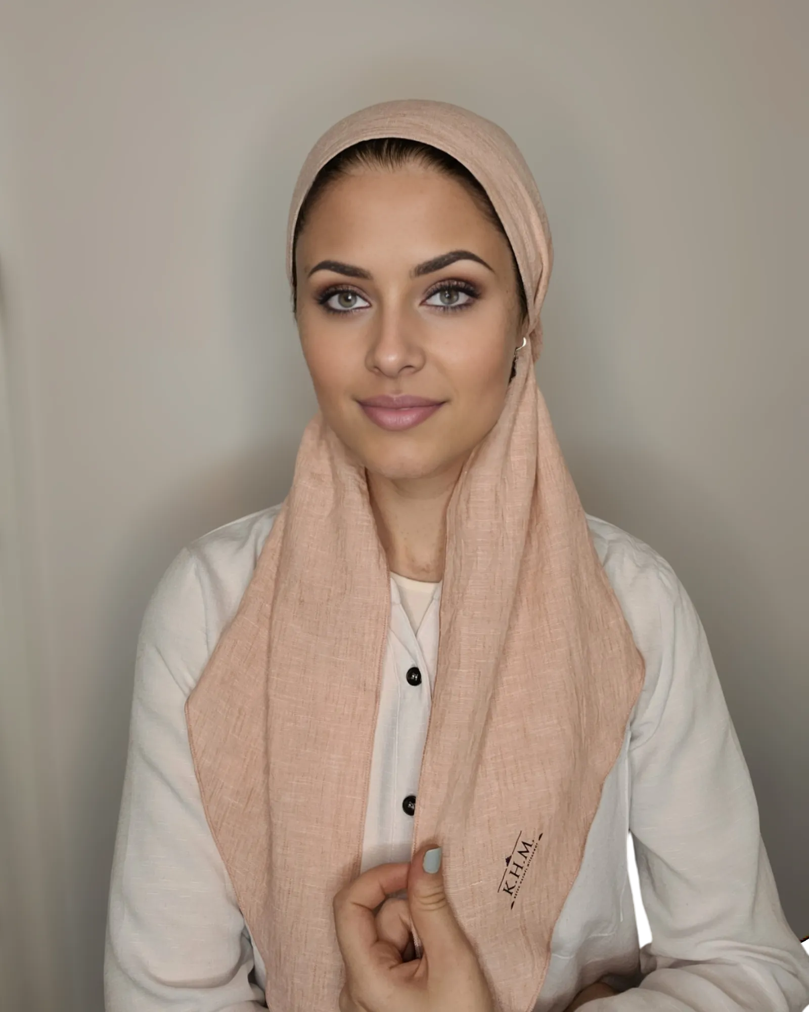 Solid Linen Square Scarf